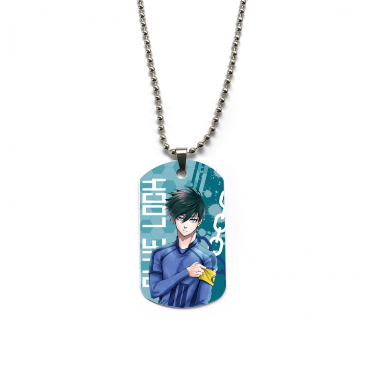 BLUE LOCK Anime double-sided full color printed military brand necklace price for 5 pcs