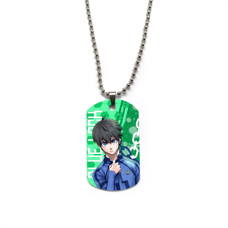 BLUE LOCK Anime double-sided full color printed military brand necklace price for 5 pcs