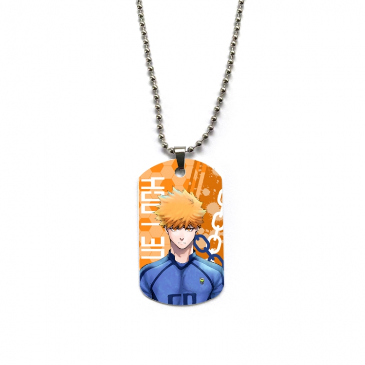 BLUE LOCK Anime double-sided full color printed military brand necklace price for 5 pcs