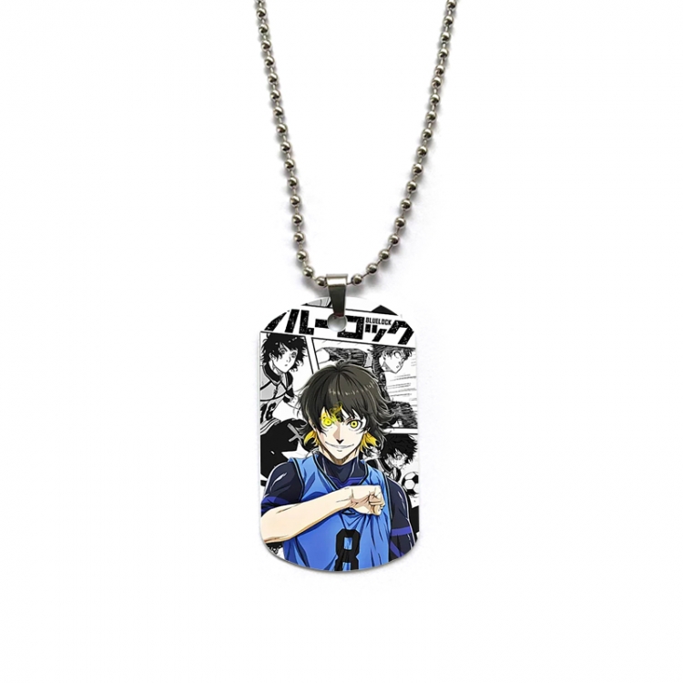 BLUE LOCK Anime double-sided full color printed military brand necklace price for 5 pcs