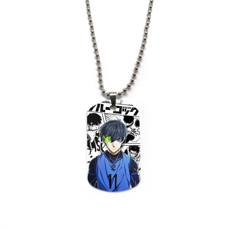 BLUE LOCK Anime double-sided full color printed military brand necklace price for 5 pcs