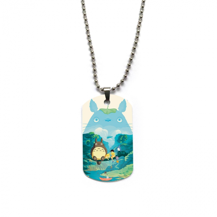 TOTORO Anime double-sided full color printed military brand necklace price for 5 pcs