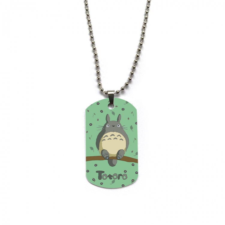 TOTORO Anime double-sided full color printed military brand necklace price for 5 pcs