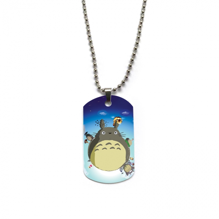 TOTORO Anime double-sided full color printed military brand necklace price for 5 pcs