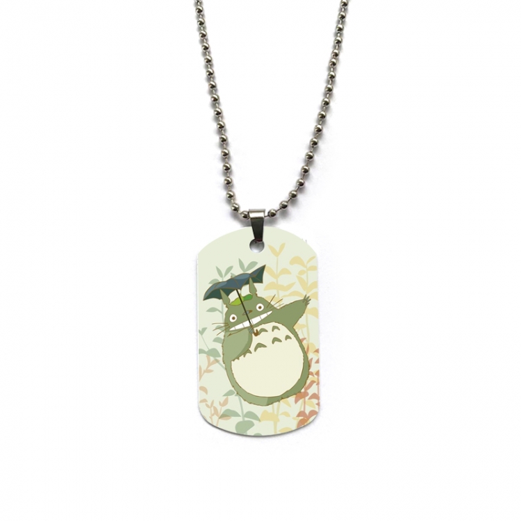 TOTORO Anime double-sided full color printed military brand necklace price for 5 pcs