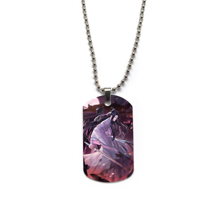 The wizard of the de Anime double-sided full color printed military brand necklace price for 5 pcs