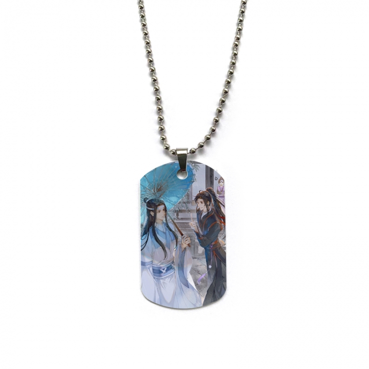 The wizard of the de Anime double-sided full color printed military brand necklace price for 5 pcs