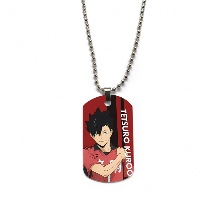  Haikyuu!! Anime double-sided full color printed military brand necklace price for 5 pcs