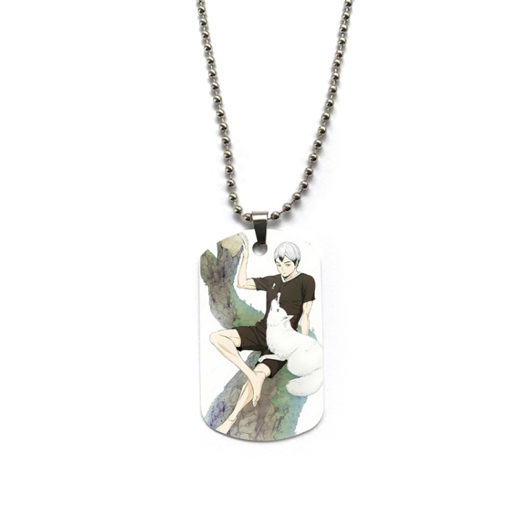  Haikyuu!! Anime double-sided full color printed military brand necklace price for 5 pcs