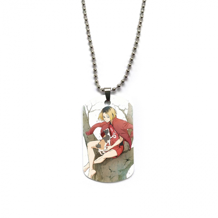  Haikyuu!! Anime double-sided full color printed military brand necklace price for 5 pcs