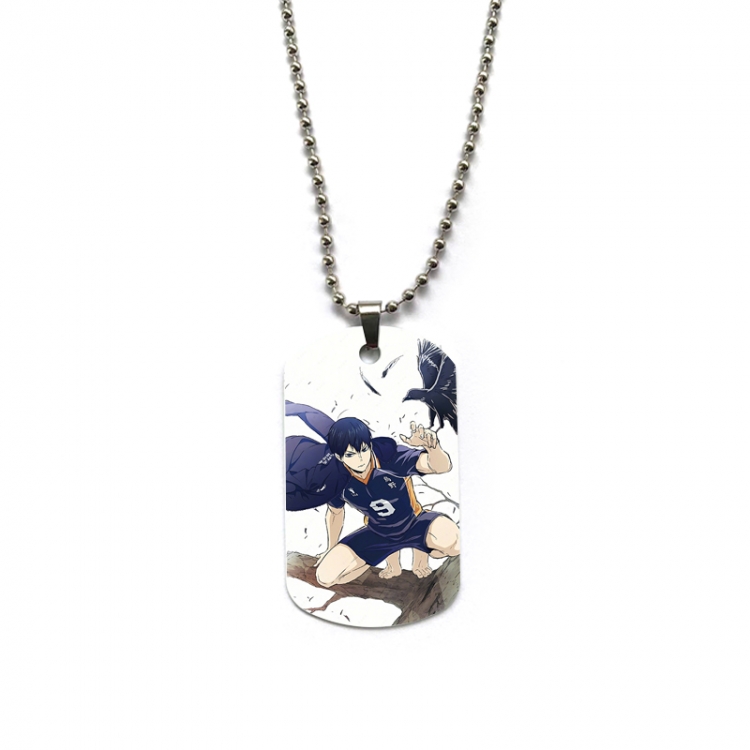  Haikyuu!! Anime double-sided full color printed military brand necklace price for 5 pcs