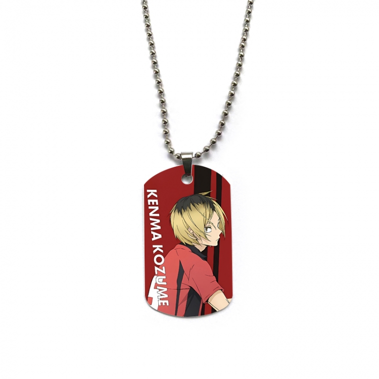  Haikyuu!! Anime double-sided full color printed military brand necklace price for 5 pcs