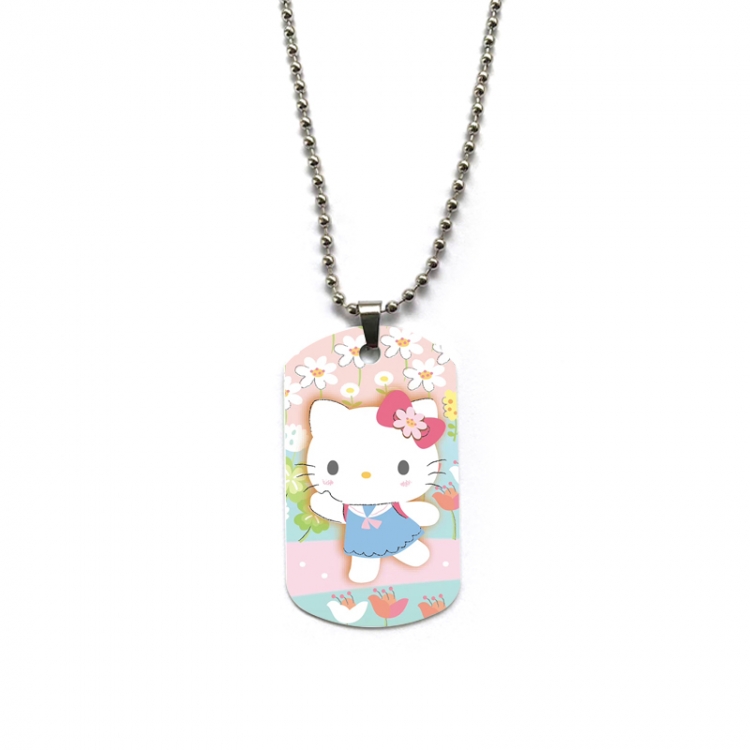 sanrio Anime double-sided full color printed military brand necklace price for 5 pcs