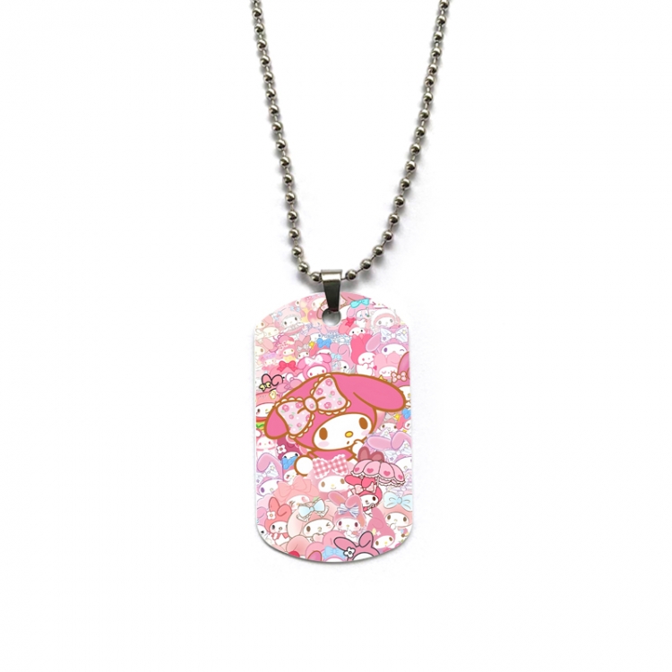 sanrio Anime double-sided full color printed military brand necklace price for 5 pcs