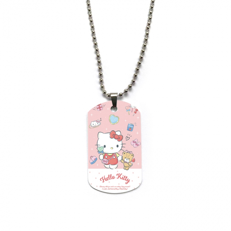 sanrio Anime double-sided full color printed military brand necklace price for 5 pcs