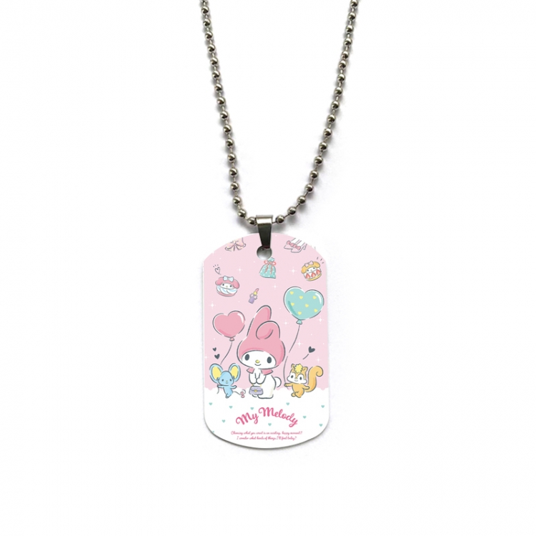 sanrio Anime double-sided full color printed military brand necklace price for 5 pcs