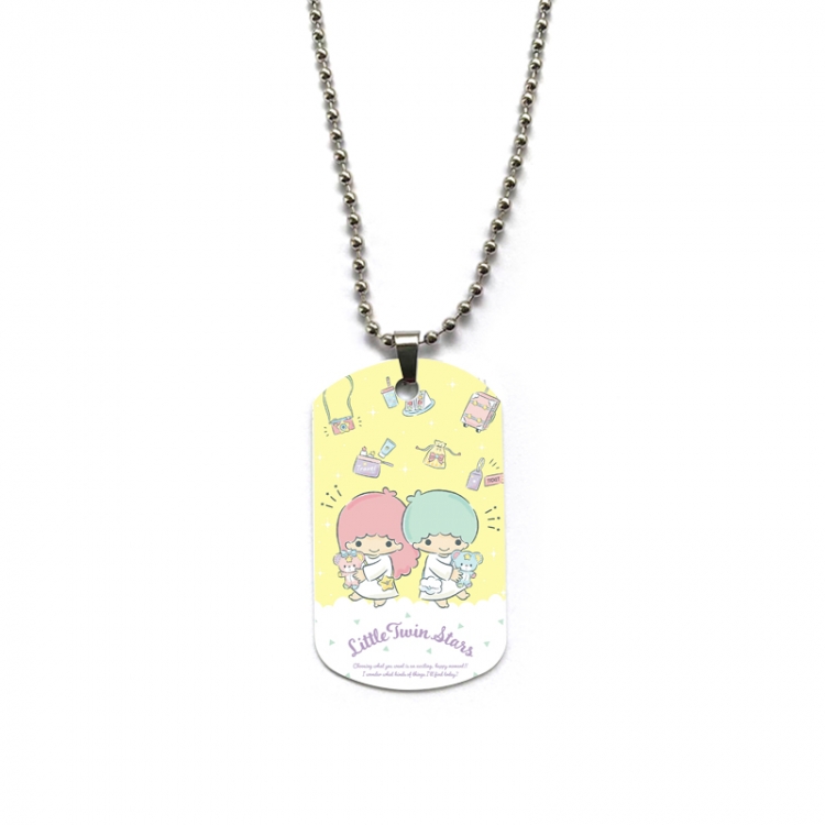 sanrio Anime double-sided full color printed military brand necklace price for 5 pcs