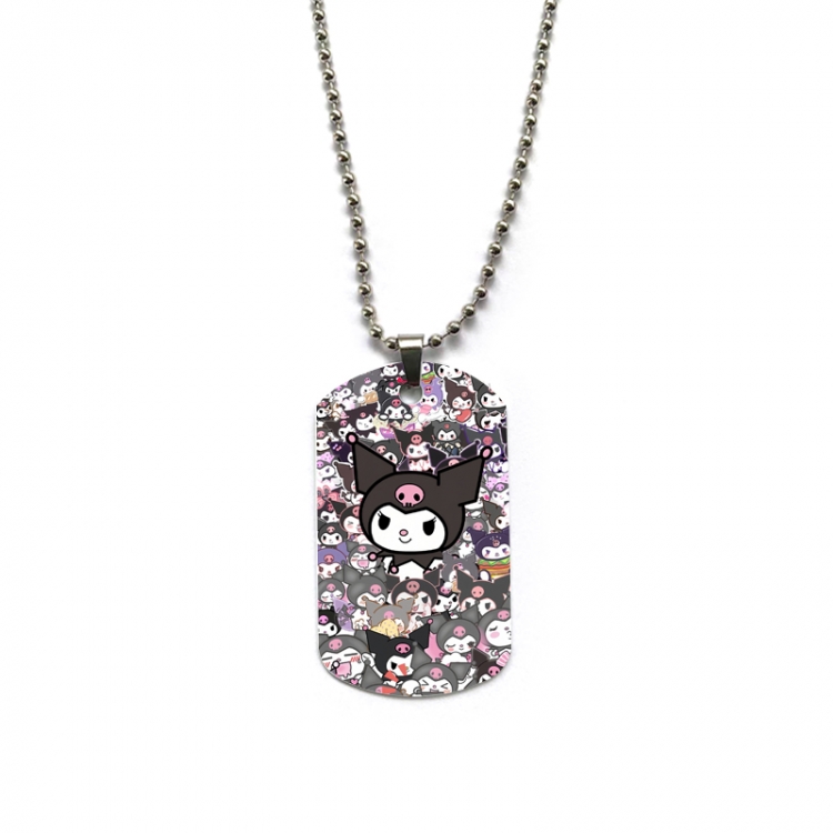 sanrio Anime double-sided full color printed military brand necklace price for 5 pcs