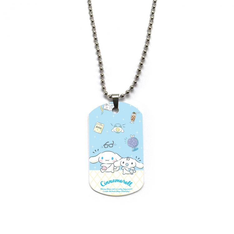 sanrio Anime double-sided full color printed military brand necklace price for 5 pcs