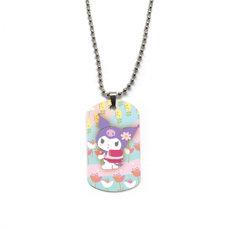 sanrio Anime double-sided full color printed military brand necklace price for 5 pcs