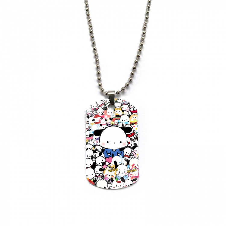 sanrio Anime double-sided full color printed military brand necklace price for 5 pcs