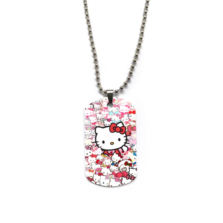 sanrio Anime double-sided full color printed military brand necklace price for 5 pcs