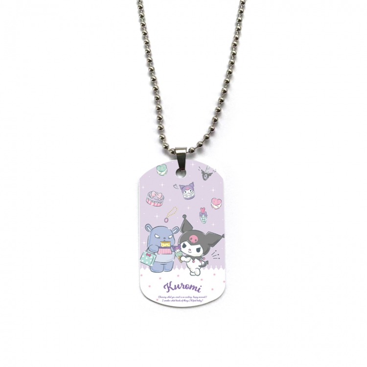 sanrio Anime double-sided full color printed military brand necklace price for 5 pcs