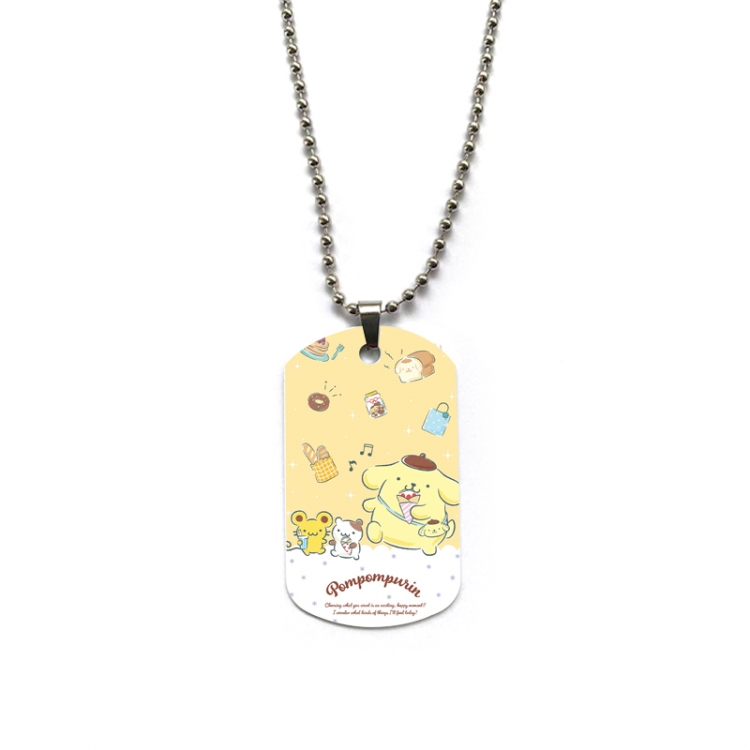 sanrio Anime double-sided full color printed military brand necklace price for 5 pcs