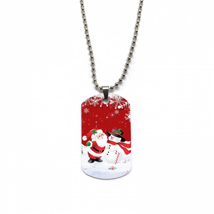 Christmas Anime double-sided full color printed military brand necklace price for 5 pcs