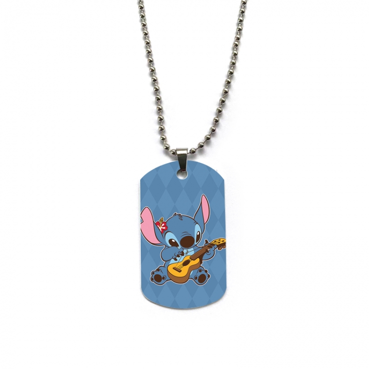 Lilo & Stitch Anime double-sided full color printed military brand necklace price for 5 pcs