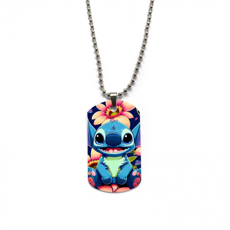 Lilo & Stitch Anime double-sided full color printed military brand necklace price for 5 pcs