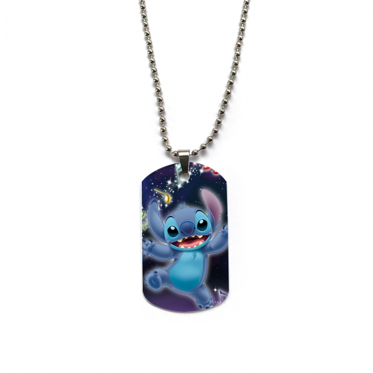 Lilo & Stitch Anime double-sided full color printed military brand necklace price for 5 pcs