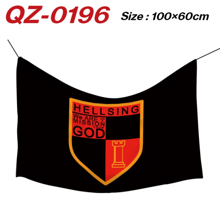 HellSing  Anime Full Color Watermark Printing Banner 100X60CM  QZ-0196