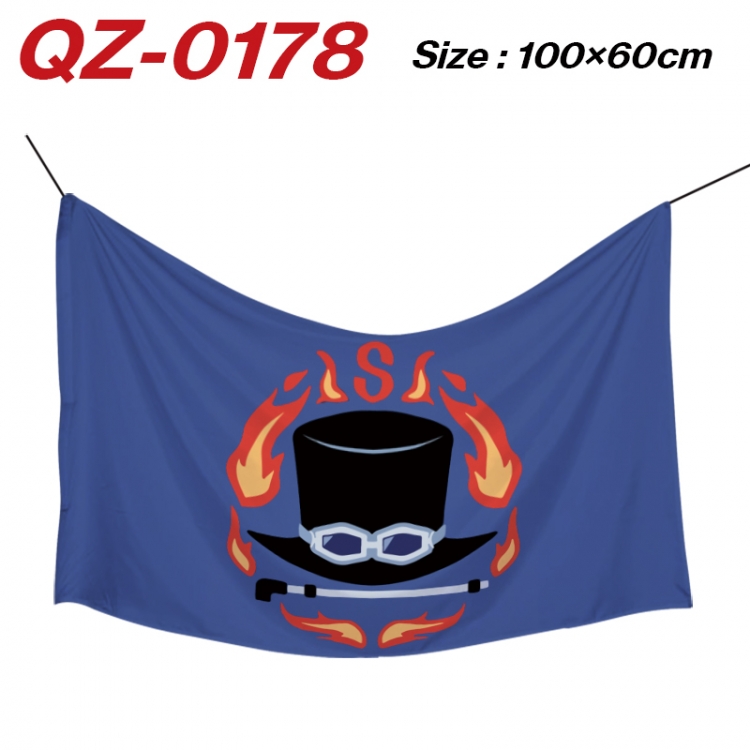 One Piece  Anime Full Color Watermark Printing Banner 100X60CM  QZ-0178