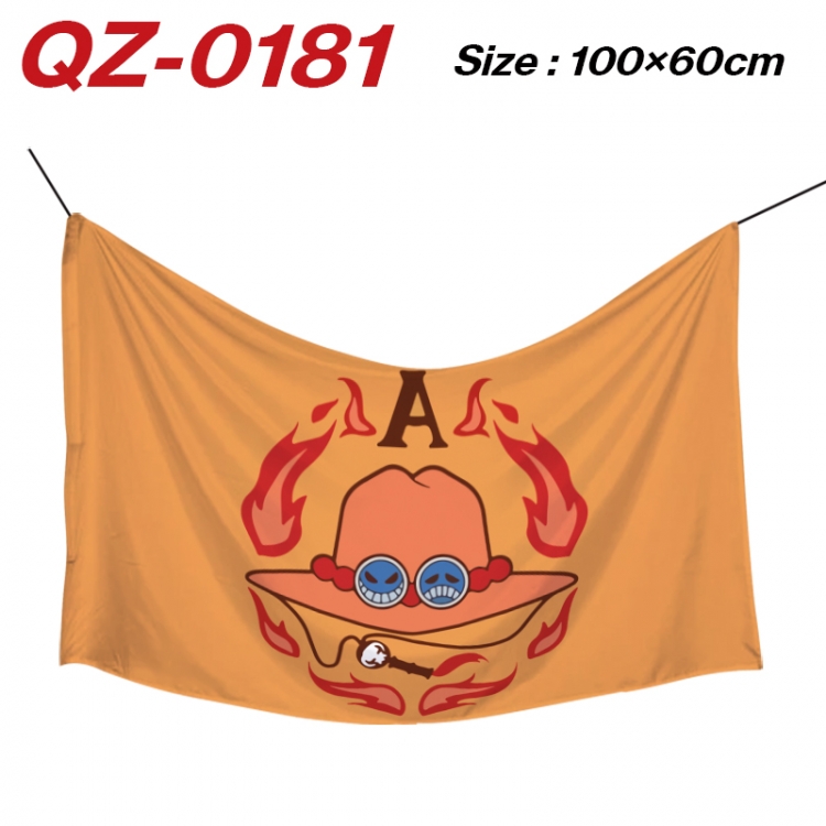 One Piece  Anime Full Color Watermark Printing Banner 100X60CM  QZ-0181