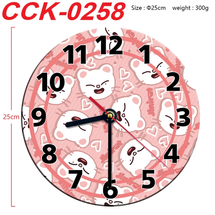 straykids Anime peripheral printed full-color wall clock 25cm CCK-0258