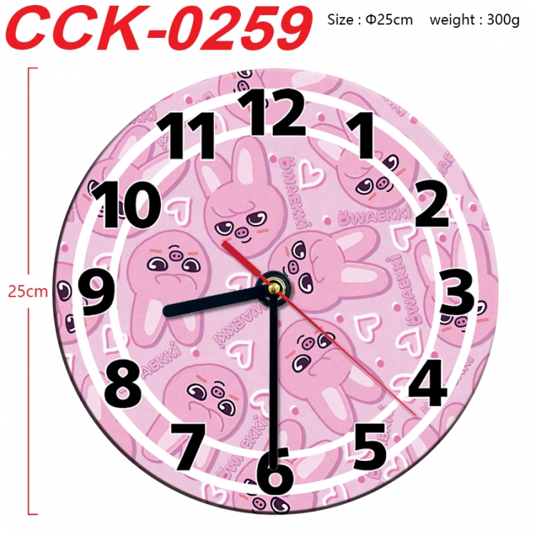 straykids Anime peripheral printed full-color wall clock 25cm CCK-0259