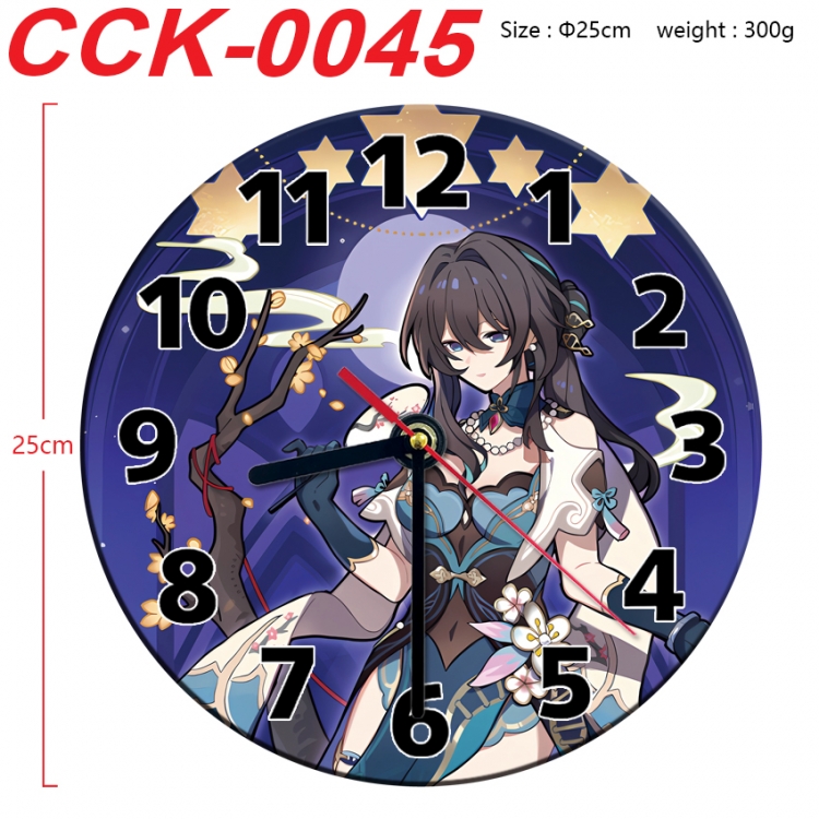 Honkai: Star Rail Anime peripheral printed full-color wall clock 25cm CCK-0045