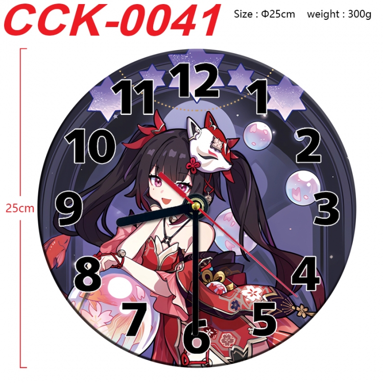 Honkai: Star Rail Anime peripheral printed full-color wall clock 25cm CCK-0041