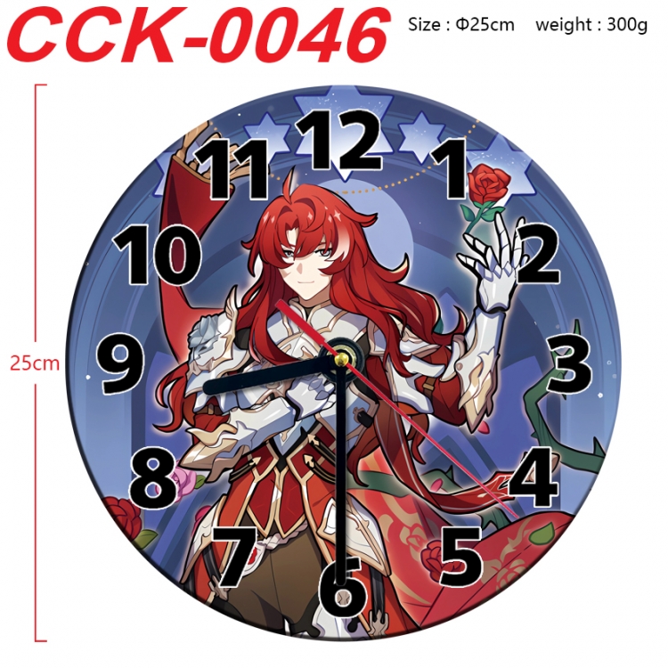 Honkai: Star Rail Anime peripheral printed full-color wall clock 25cm CCK-0046