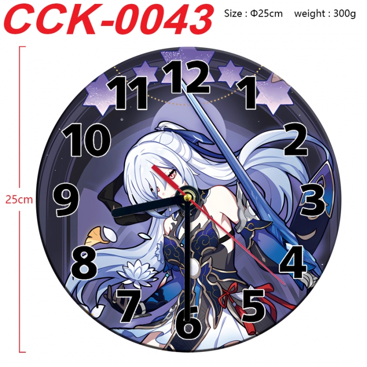 Honkai: Star Rail Anime peripheral printed full-color wall clock 25cm CCK-0043