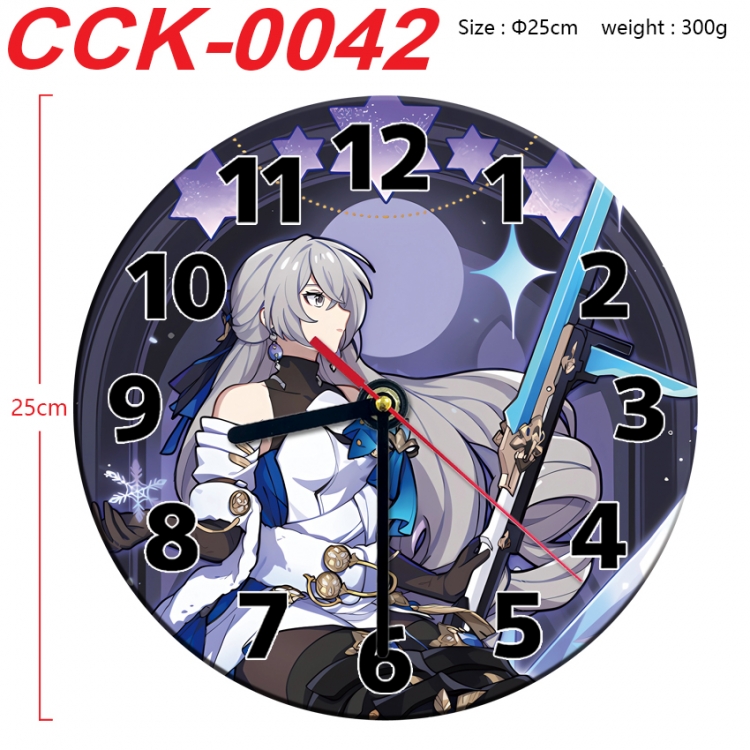 Honkai: Star Rail Anime peripheral printed full-color wall clock 25cm CCK-0042