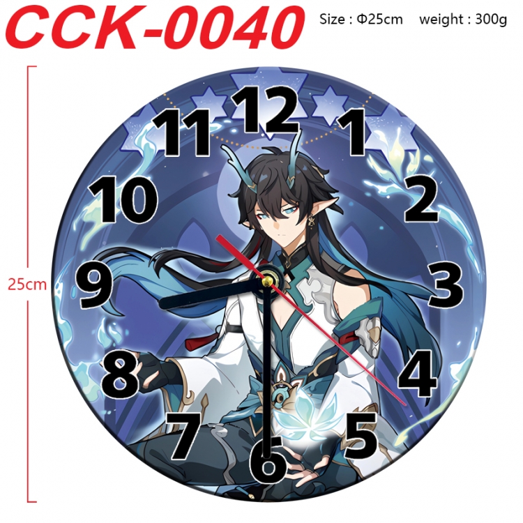 Honkai: Star Rail Anime peripheral printed full-color wall clock 25cm CCK-0040