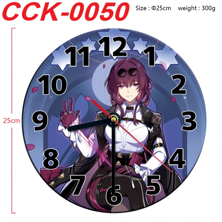 Honkai: Star Rail Anime peripheral printed full-color wall clock 25cm CCK-0050