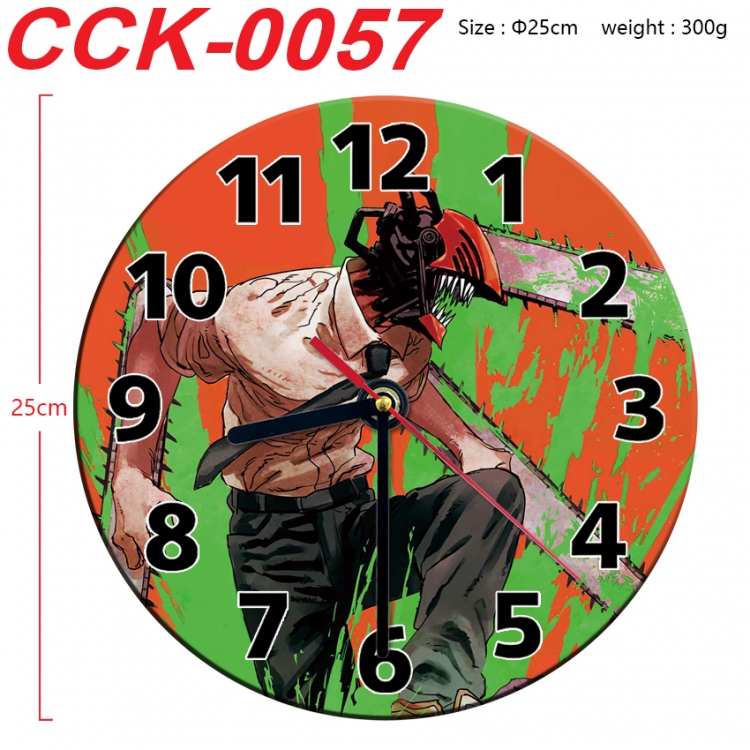 Chainsaw man Anime peripheral printed full-color wall clock 25cm  CCK-0057