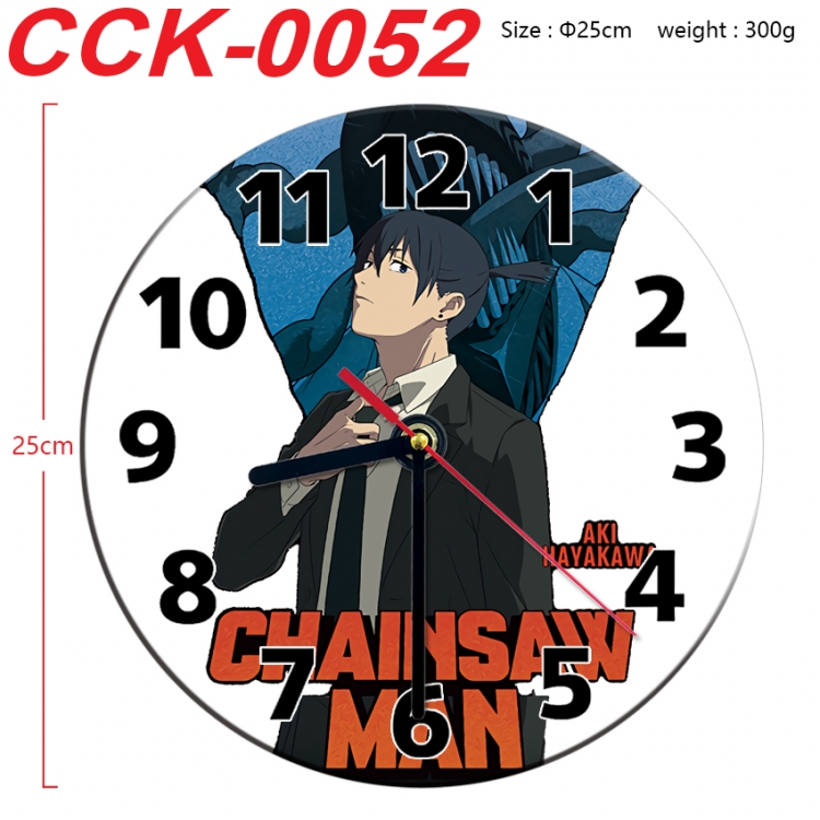 Chainsaw man Anime peripheral printed full-color wall clock 25cm CCK-0052