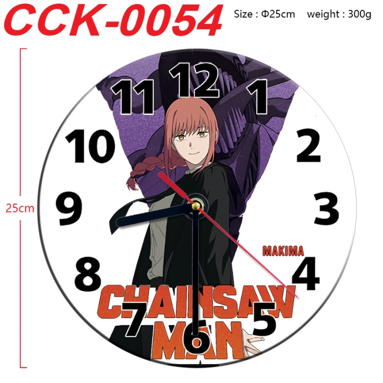 Chainsaw man Anime peripheral printed full-color wall clock 25cm CCK-0054