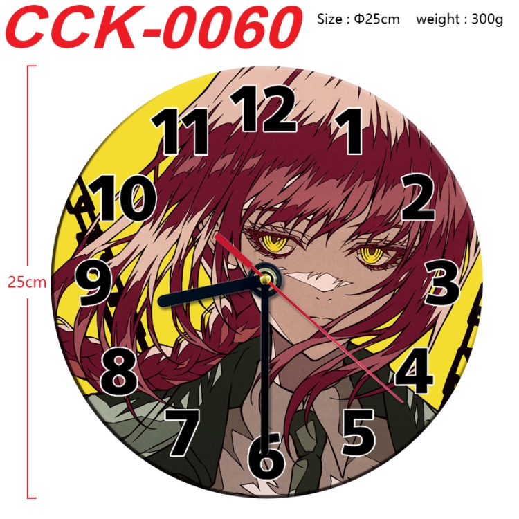 Chainsaw man Anime peripheral printed full-color wall clock 25cm CCK-0060