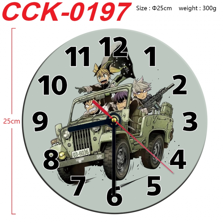 KAIJU NUMBER EIGHT Anime peripheral printed full-color wall clock 25cm  CCK-0197