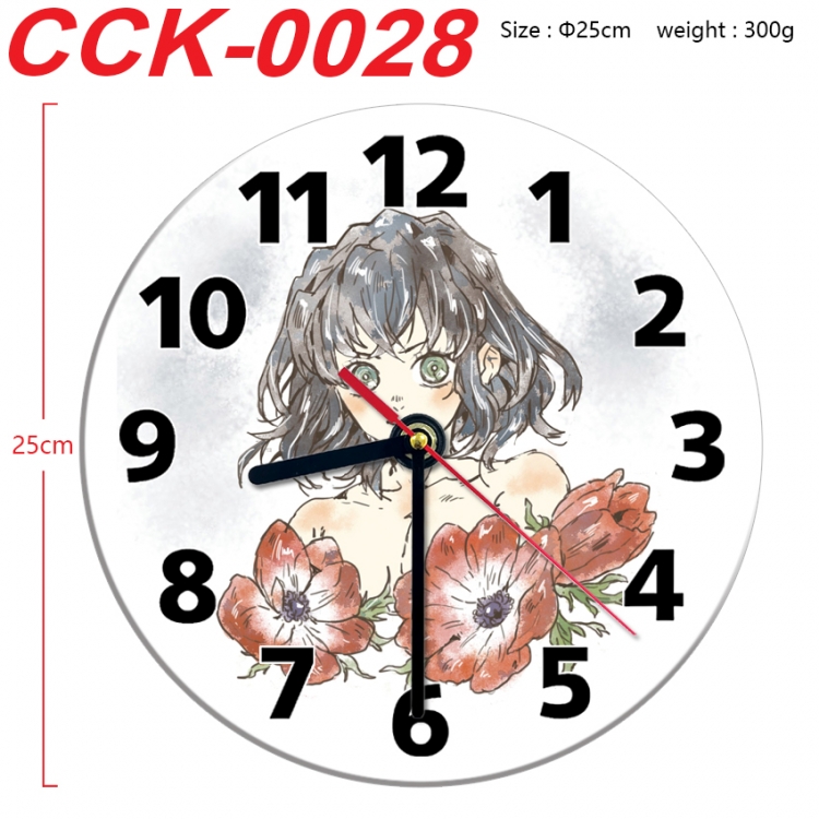 Demon Slayer Kimets Anime peripheral printed full-color wall clock 25cm CCK-0028